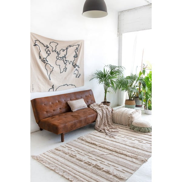 Svetlosivo-krémový prateľný ručne tkaný bavlnený koberec 170x240 cm Air Natural – Lorena Canals-image-3