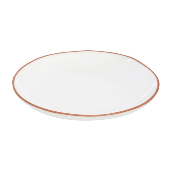 Biely tanier z glazovanej terakoty Premier Housewares, ⌀ 27,5 cm