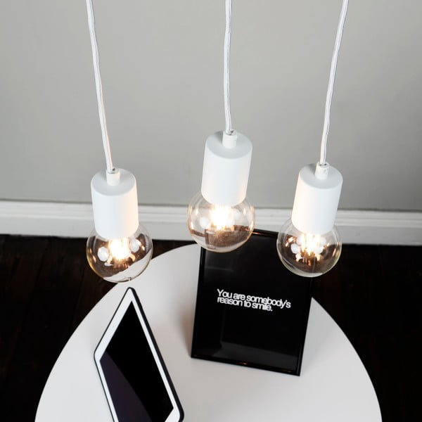 Biele trojramenné závesné svietidlo Sotto Luce Cero Basic-image-2