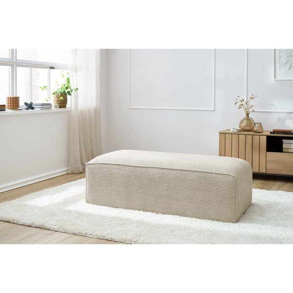 Béžová menčestrová modulárna podnožka Megeve – Bobochic Paris-image-1