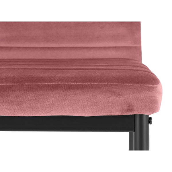 Tmavo ružové zamatové jedálenské stoličky v súprave 2 ks Mandy – Støraa-image-4