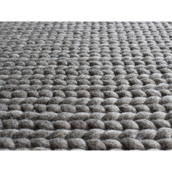 Orechovohnedý pletený vlnený koberec Wooldot Braided rugs, 170 x 240 cm-image-2