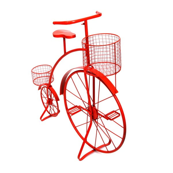 Červený stojan na kvetináče Soho And Deco Bicycle
