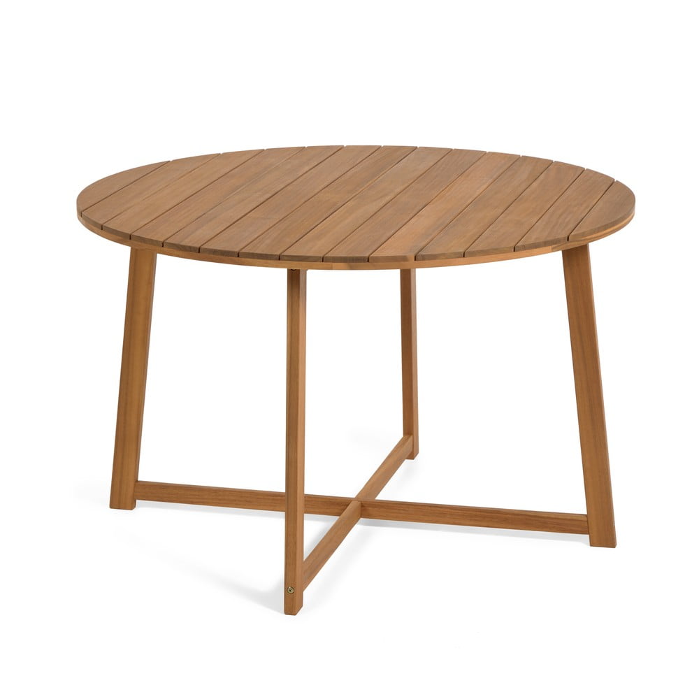 Záhradný jedálenský stôl z akáciového dreva Kave Home Dafne, ⌀ 120 cm