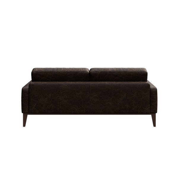 Tmavohnedá kožená pohovka MESONICA Musso Tufted, 173 cm-image-3