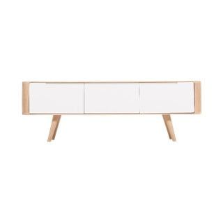 Televízny stolík z dubového dreva Gazzda Ena, 135 × 42 × 45 cm