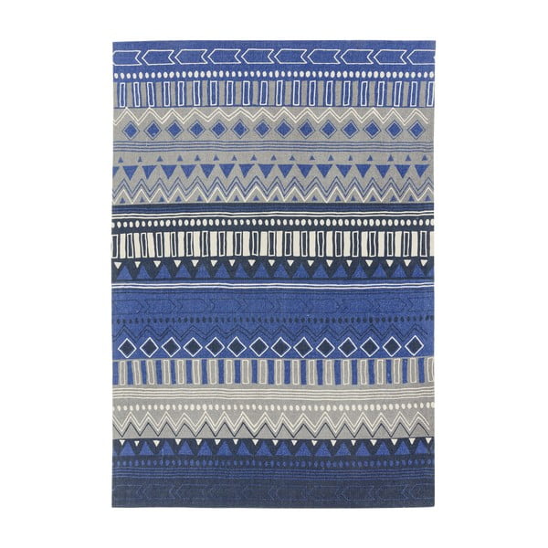 Modrý koberec Asiatic Carpets Tribal Mix, 120 x 170 cm