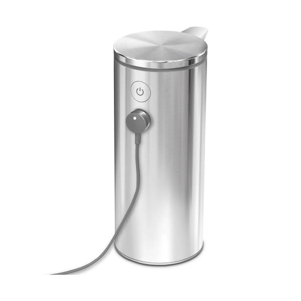 Sivý automatický oceľový dávkovač mydla 266 ml - simplehuman-image-1