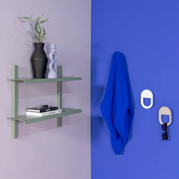 Sivozelená poschodová kovová polica 60 cm Hola – Spinder Design-image-4