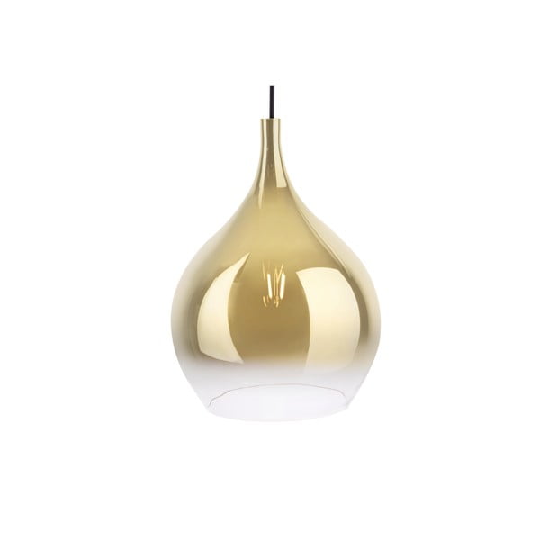 Sklenené závesné svietidlo v zlatej farbe Leitmotiv Drup Large, ø 26 cm-image-2