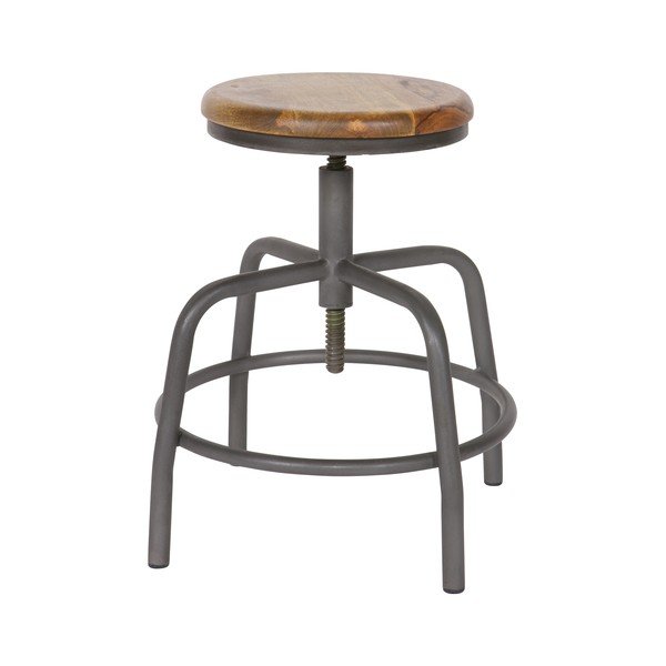 Sivá stolička so sedákom z mangového dreva vtwonen Spider