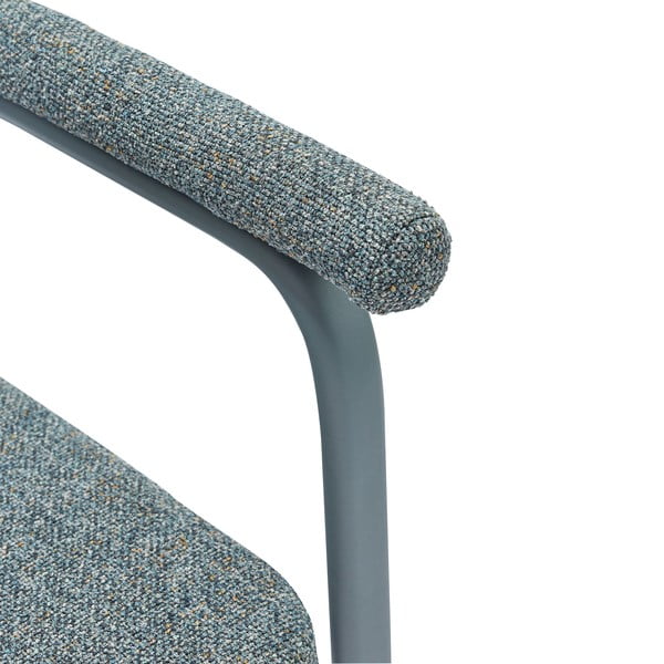 Sivé čalúnené jedálenské kreslá v súprave s podrúčkami 2 ks Ecto – Hübsch-image-4