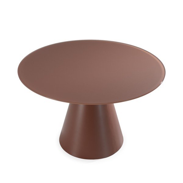 Okrúhly jedálenský stôl so sklenenou doskou ø 120 cm Vida – MOME-image-2