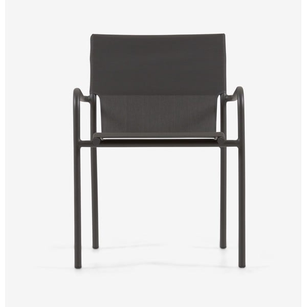 Čierna hliníková záhradná stolička Kave Home Zaltana-image-1