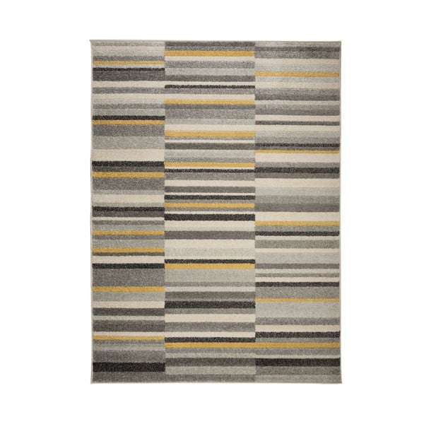 Sivo-žltý koberec Flair Rugs Urban Lines, 100 x 150 cm