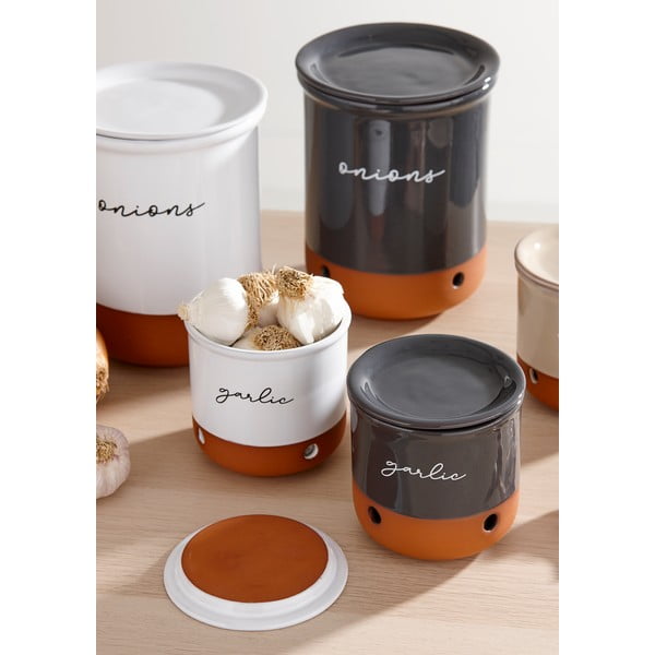 Terakotová dóza na cibuľu a cesnak Eco – Ladelle-image-1