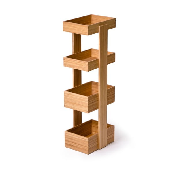 Štvorposchodový bambusový stojan do kúpeľne Wireworks Caddy Bamboo-image-1