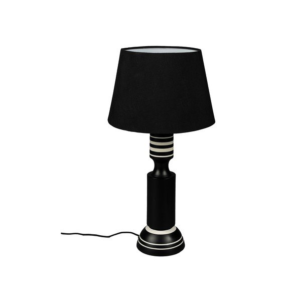 Čierna stolová lampa s textilným tienidlom (výška 60 cm) Virgil – Dutchbone