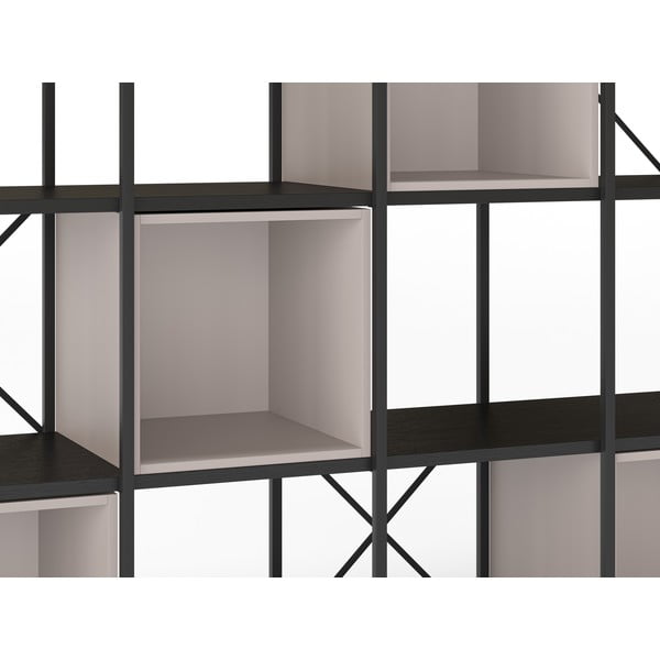 Čierno-krémová knižnica 140x179 cm Anya – Marckeric-image-4