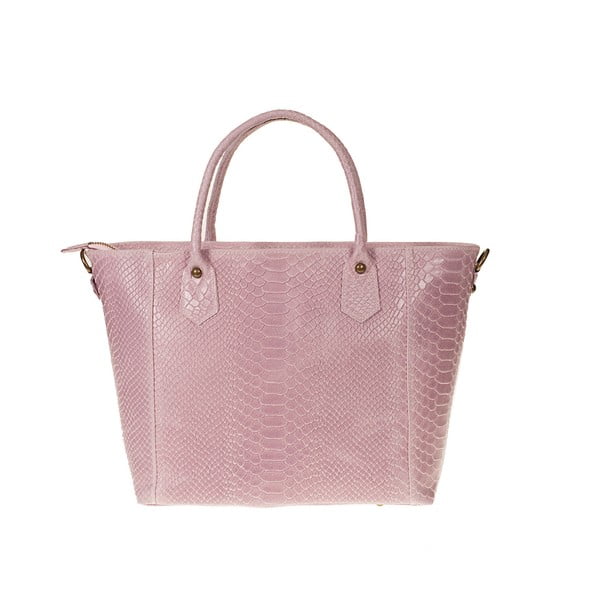 Ružová kožená kabelka Pitti Bags Dionne