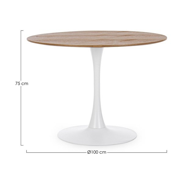 Okrúhly jedálenský stôl ø 100 cm Bloom – Bizzotto-image-2