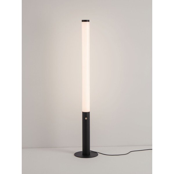 Matne čierna oceľová LED stojacia lampa so stmievačom s tienidlom z akrylového skla (výška  141 cm) Glaze – Nova Luce-image-3