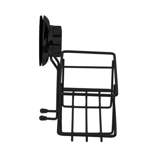 Čierna nástenná kúpeľňová polica Compactor Bestlock-image-3
