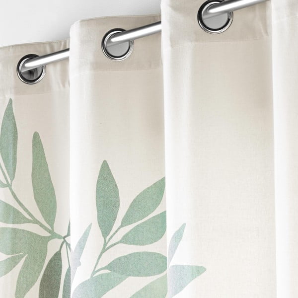 Bielo-zelený záves 140x260 cm Nymphea – douceur d'intérieur-image-1