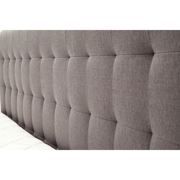 Sivá/hnedá boxspring posteľ 180x200 cm Massello – Meise Möbel-image-2