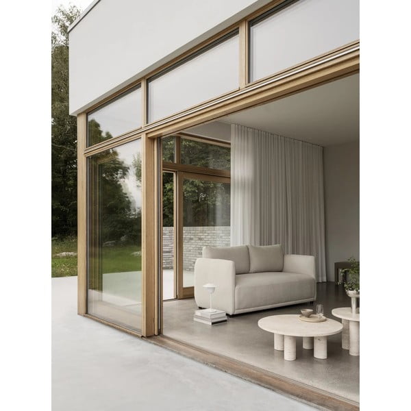 Béžový kamenný okrúhly konferenčný stolík ø 75 cm Volos – Blomus-image-3