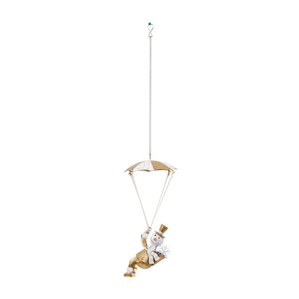 Závesná dekorácia Archipelago Gold Snowman Parachute Spring, 25 cm