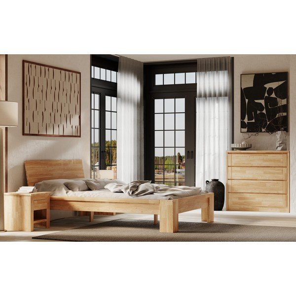 Nízka komoda z dubového dreva v prírodnej farbe 105x96 cm Timo – Olivia Living-image-1
