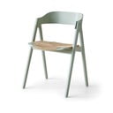 Svetlozelená jedálenská stolička z bukového dreva s ratanovým sedákom Findahl by Hammel Mette