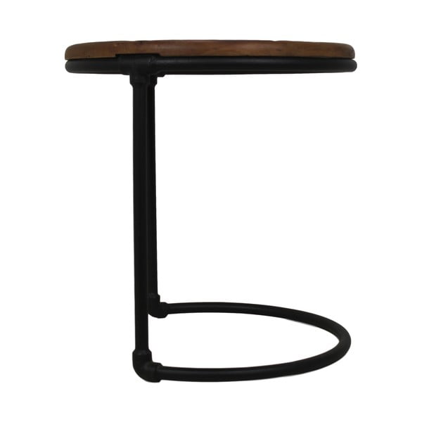 Odkladací stolík s doskou z teakového dreva HSM Collection, ⌀ 45 cm