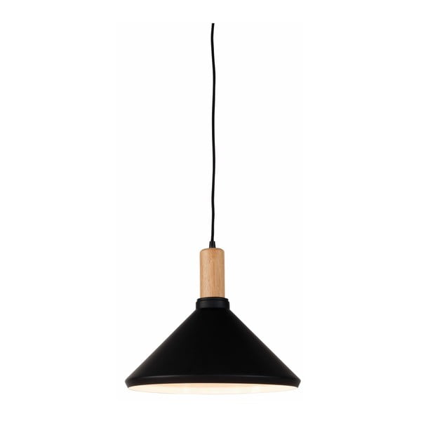 Závesné svietidlo s kovovým tienidlom v čierno-prírodnej farbe ø 35 cm Melbourne – it&#39;s about RoMi