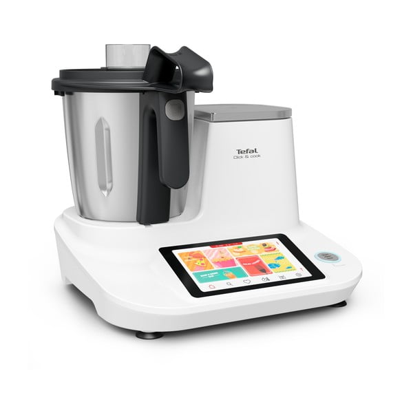 Kuchynský robot v bielo-striebornej farbe Click and Cook - Tefal
