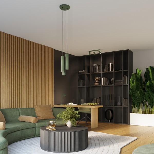 Zelené závesné svietidlo ø 19,5 cm Gleam – Sollux-image-1