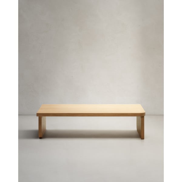Konferenčný stolík v dekore duba v prírodnej farbe 75x140 cm Oaq – Kave Home-image-3