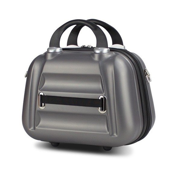 Sivý dámsky príručný cestovný kufrík My Valice SMART BAG LASSO Make Up & Hand Suitcase-image-2