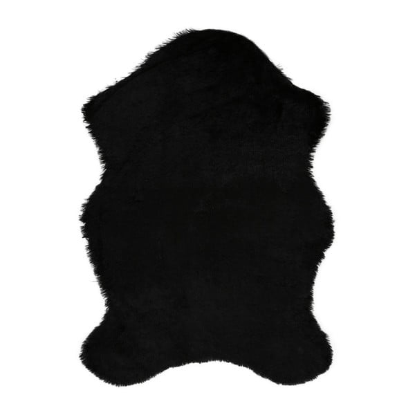 Čierny koberec z umelej kožušiny Pelus Black, 150 × 200 cm
