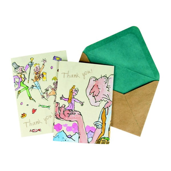 Sada 10 kartičiek s obálkou Roald Dahl by Portico Designs
