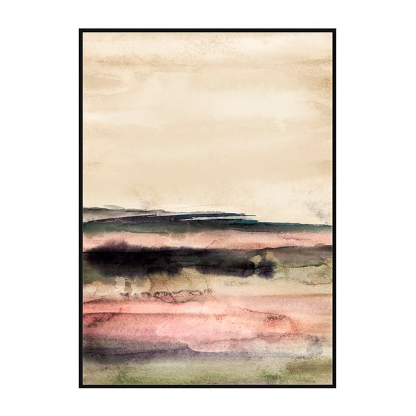 Obraz v ráme z borovicového dreva Moycor Pink Tones, 100 × 140 cm