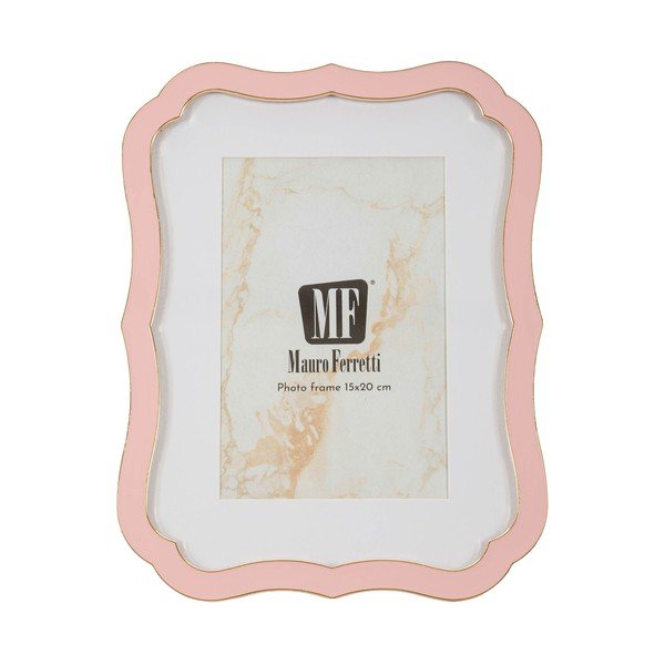 Svetloružový kovový/sklenený stojací rámček 17x22 cm Margot – Mauro Ferretti-image-2