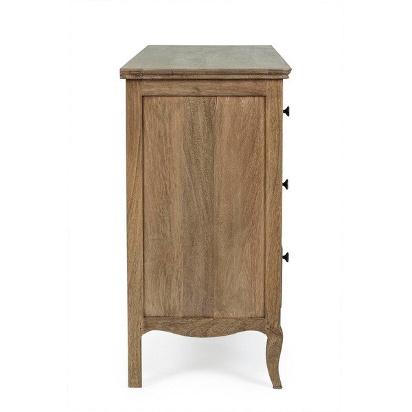 Komoda z mangového dreva v tmavo prírodnej farbe 125x80x42 cm Domitille – Bizzotto-image-3