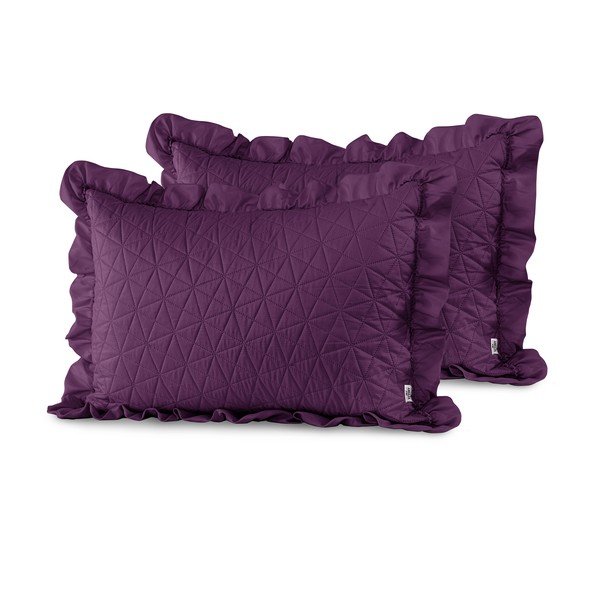 Súprava 2 fialových obliečok na vankúš AmeliaHome Tilia, 70 × 50 cm-image-1