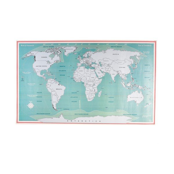 Stieracia mapa 87x52 cm World Map – Rex London-image-2