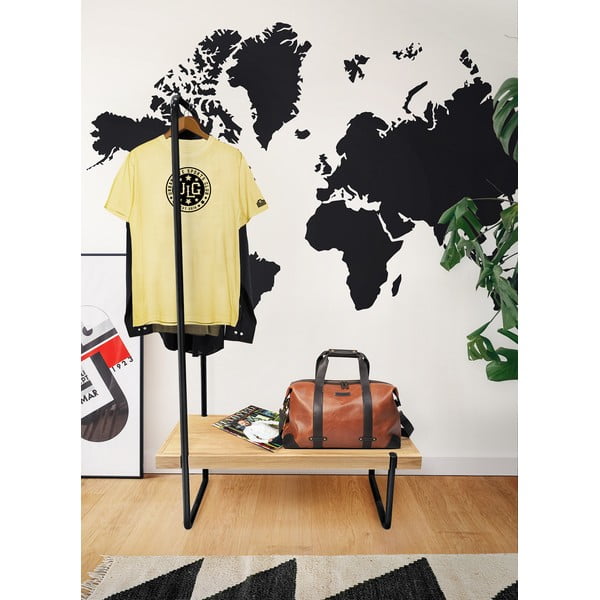 Súprava lavice a vešiaka s oceľovou konštrukciou Woodman Ben-image-1