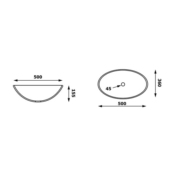 Sklenené umývadlo 50x36 cm Purus – Sapho-image-4