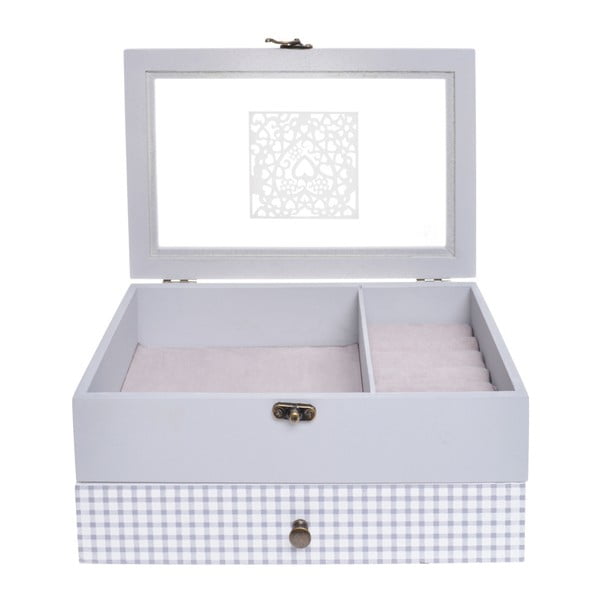 Drevená úložná škatuľa Ewax Razanna, 24 × 15,5 × 10 cm