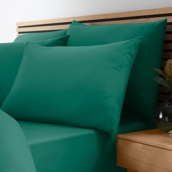 Zelenomodrá napínacia plachta 90x190 cm So Soft Non–Iron – Catherine Lansfield-image-1